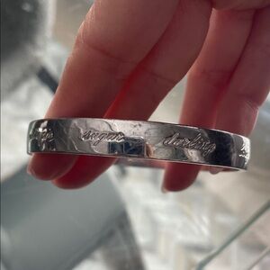 Kate Spade Silver Engraved Bracelet